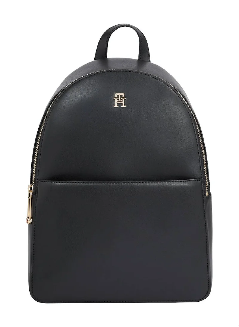 TOMMY HILFIGER Women's Fresh Backpack - Faux Leather, Black