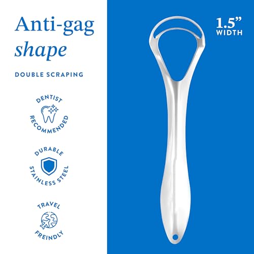 Kliffoo Tongue Cleaner for Adults & Children, 1pcs Dual Scraping Head Tongue Scraper with Case for Hygiene, Fights Bad Breath & Oral Health Care, Deep Clean Tongue Cleaning Tool, Silver (1) - Image 4