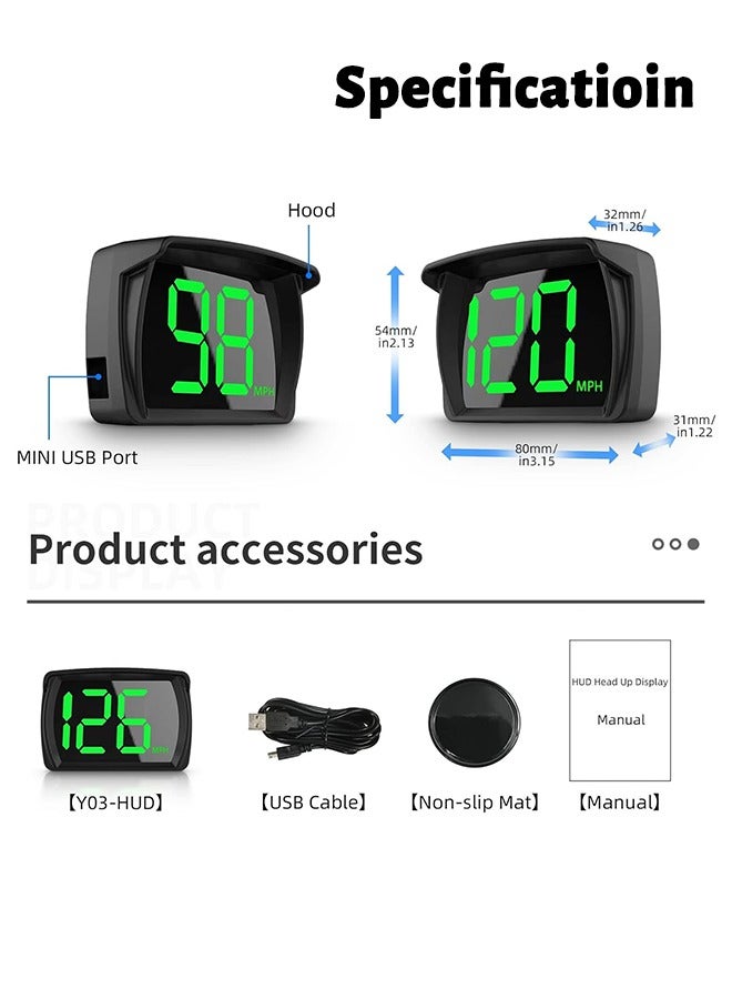 PowerEase Digital Car Headsup Display HUD Speed Meter  - Image 4