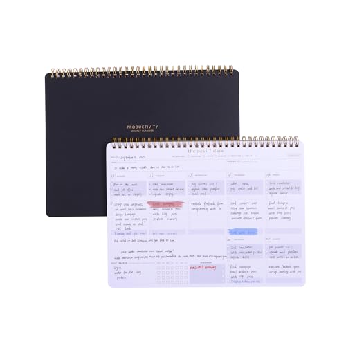 ZERONE CENTRE Weekly Planner Notepad-Minimalist 7-Day To Do List, 54 Sheets Dashboard Desktop Planner to Organizes Your Schedule, Set Goals, Track Habits & Daily 3 Priority - Annual Productivity Work Planner - Image 1