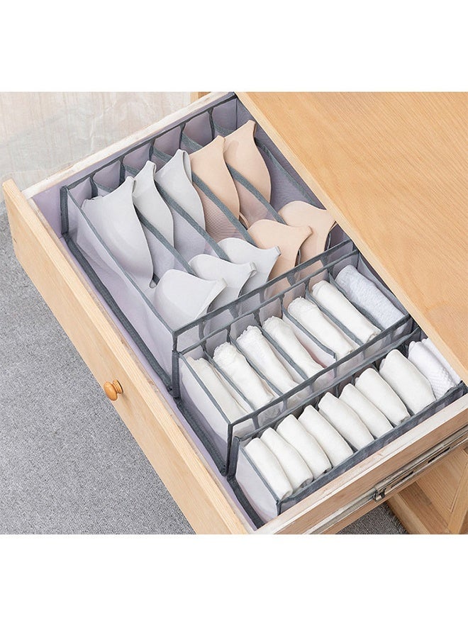 3-Piece Pack Foldable Multi-Compartment Underwear Storage Box, Drawer-Type Clothing Storage Box, Wardrobe Organizer, Suitable For Underwear/Underpants/Socks/Bras/Ties - Image 2