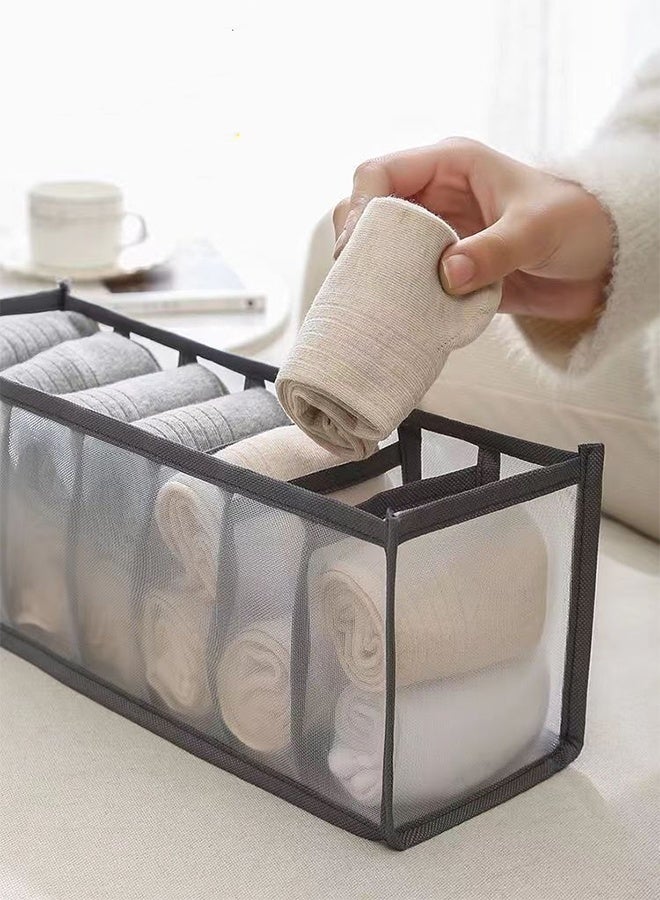 3-Piece Pack Foldable Multi-Compartment Underwear Storage Box, Drawer-Type Clothing Storage Box, Wardrobe Organizer, Suitable For Underwear/Underpants/Socks/Bras/Ties - Image 3