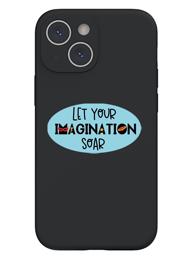 Theodor Protective Slim Fit Case Liquid Silicone Cover with Full Body Protection Anti-Scratch Shockproof Case For iPhone 14 Black  - little miss beach babe copy - Image 1