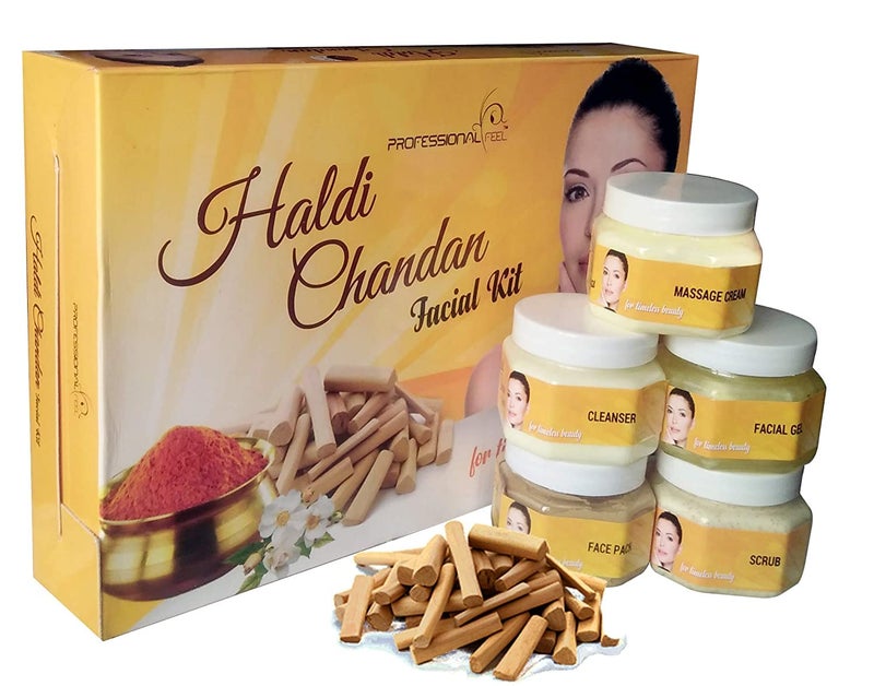 Professional Feel Haldi Chandan Facial Kit Beauty Facial kit Fairness Suitable For All Age All Type of Skin Solution Best Facial kit ever in India 500 Gm - Image 4