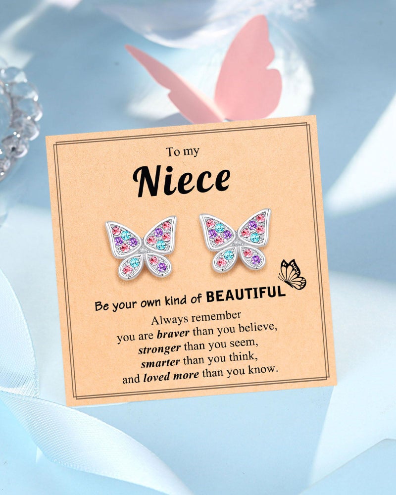 UPROMI Niece Gifts from Auntie Aunt Valentines Day Birthday Christmas Stocking Stuffers Gifts for Niece Earrings - Image 5