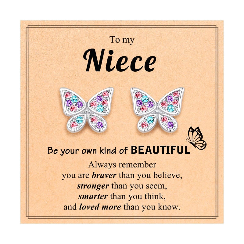 UPROMI Niece Gifts from Auntie Aunt Valentines Day Birthday Christmas Stocking Stuffers Gifts for Niece Earrings - Image 1