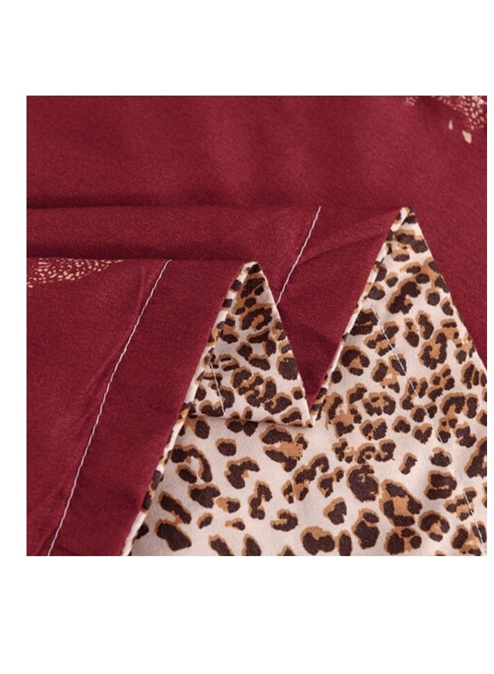 PROMASS 4-Piece Single Size Duvet Cover Set, 1 Duvet Cover + 1 Fitted Sheet + 2 Pillow Cases, Microfibre, Mocha - Image 2