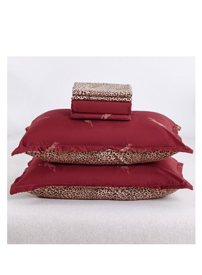 PROMASS 4-Piece Single Size Duvet Cover Set, 1 Duvet Cover + 1 Fitted Sheet + 2 Pillow Cases, Microfibre, Mocha - Image 3