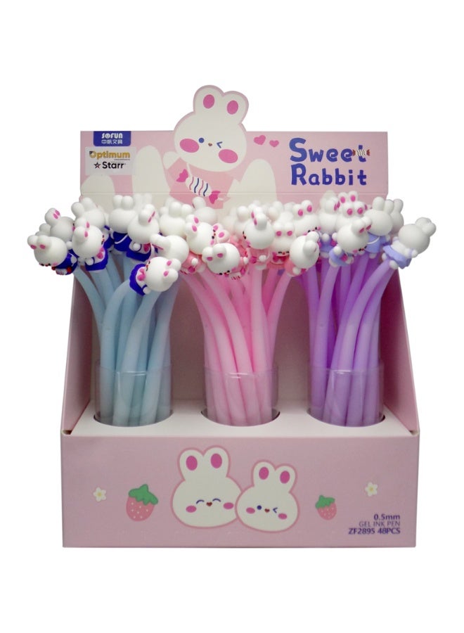 قلم حبر أسود مع أرنب  – قلم لطيف ل - Image 1