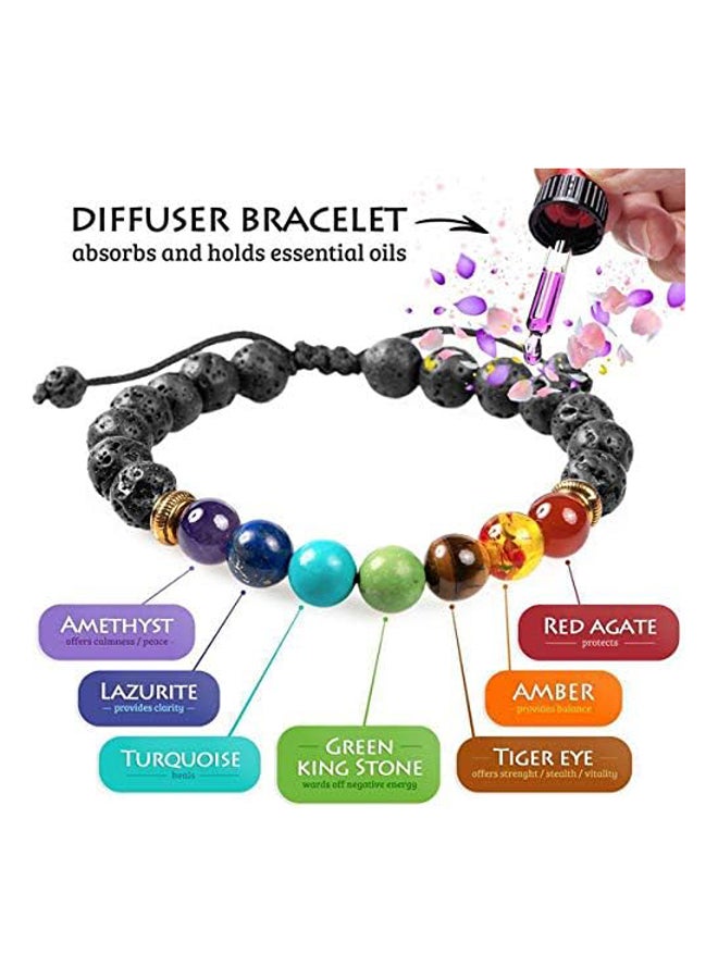 Techson 7 Chakra Bracelet, 108 Mala Beads Gemstone Wrap Bracelet, 8mm Turquoise Buddhist Prayer Necklace with Tree of Life Pennant - Image 4