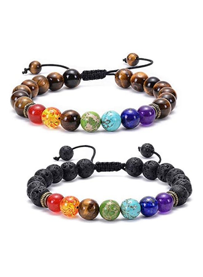 Techson 7 Chakra Bracelet, 108 Mala Beads Gemstone Wrap Bracelet, 8mm Turquoise Buddhist Prayer Necklace with Tree of Life Pennant - Image 2