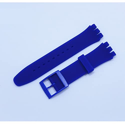 Lijinlan Replacement Silicone Band for Swatch 17mm 19mm 20mm, Waterproof Wristband Watch Strap for Swatch (20mm, Navy) - Image 4