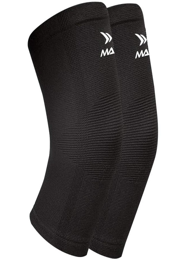 Mayor Knee Caps for Women & Men – Compression Knee Support for Pain Relief | Knee Sleeve for Gym, Running, Jogging, Sports, Workout | Premium Stretch Knee Brace Guard (Black, Free Size) - Image 1