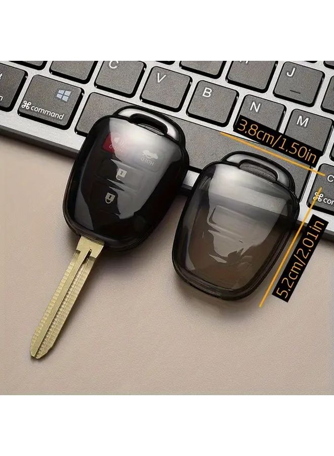 غطاء مفتاح TPU شفاف ذو قشرة واحدة واقي كامل أنيق ومتين - Image 2