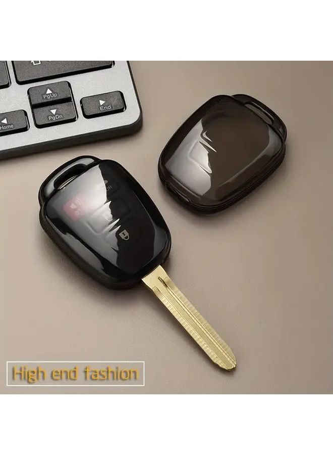 غطاء مفتاح TPU شفاف ذو قشرة واحدة واقي كامل أنيق ومتين - Image 3