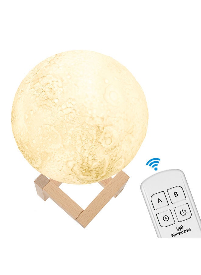 NIBEMINENT USB Rechargeable 3D LED Moon Light White 0.89kg 