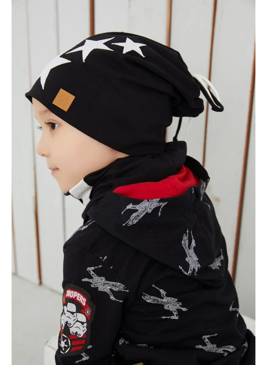 Babygiz Black White Fanatik Hat Beanie Soft Double Layer Sports Cotton Combed