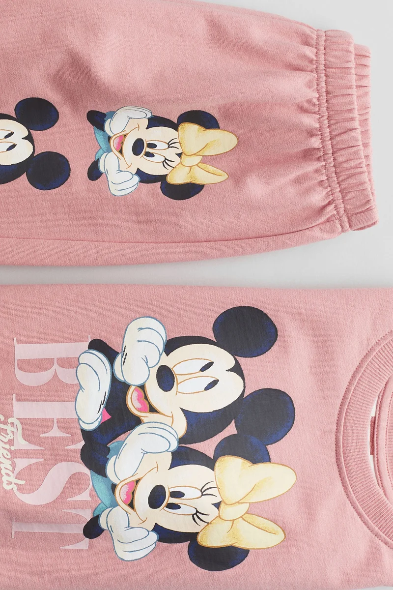 H&M 2-piece printed sweatshirt set