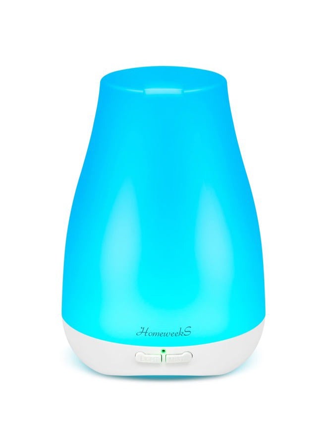 Homeweeks Diffusers, 100ml Colorful Essential Oil Diffuser with Adjustable Mist Mode,Auto Off Aroma Diffuser for Bedroom/Office/Trip - Image 1