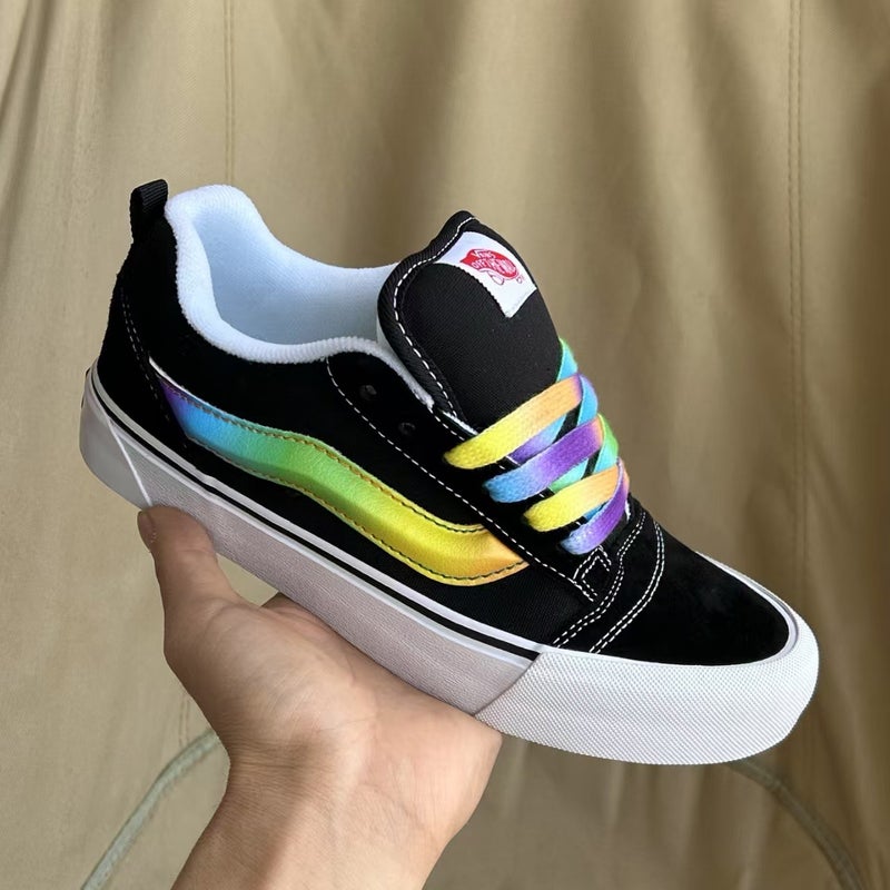 Fat Bread Knu Skool Men'S And Women'S Casual Thick Tongue Board Shoes Low Friction Sound Canvas Shoes - Image 2