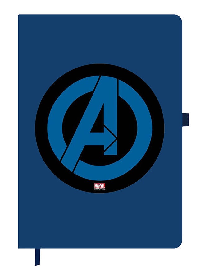 Theodor Designer A5 Thick Blue Hardcover Notebook Avengers Logo - Image 1