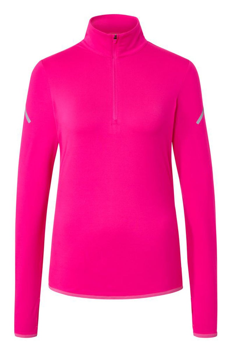Tchibo Women Mock Neck Long Sleeve Solid Sweatshirt, Pink - Image 3