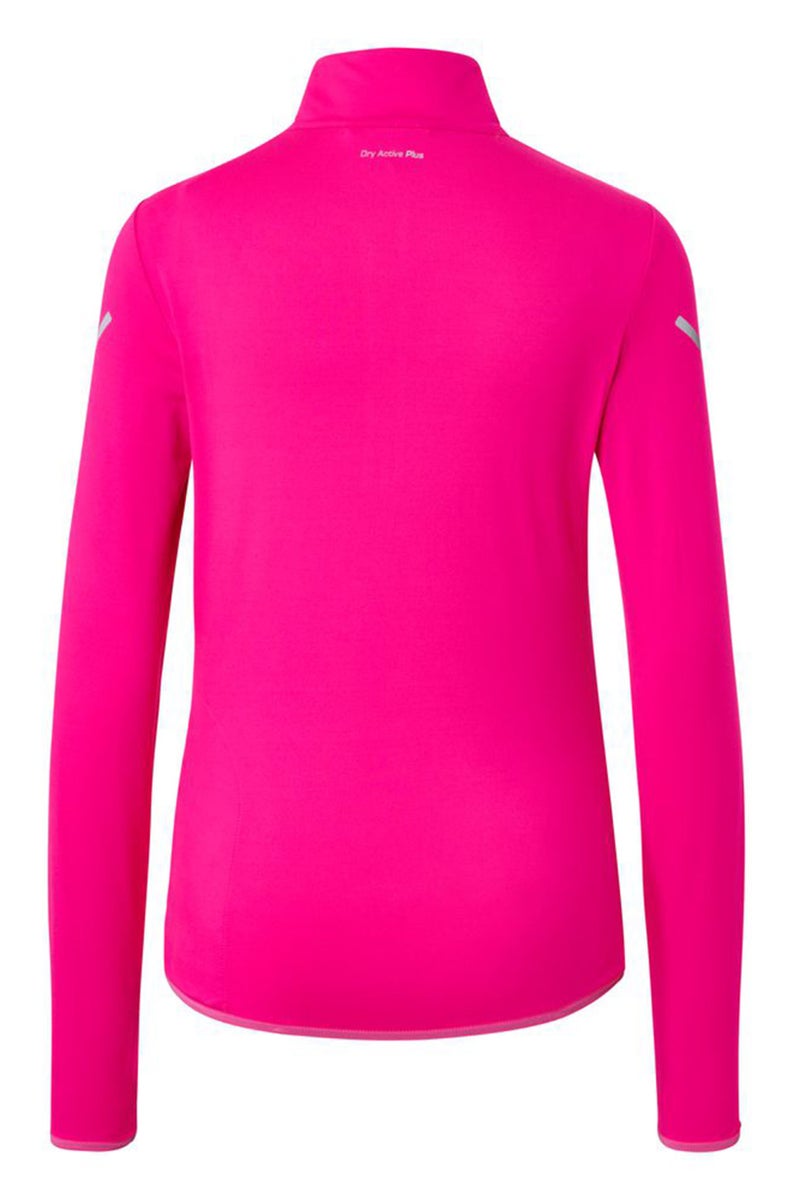 Tchibo Women Mock Neck Long Sleeve Solid Sweatshirt, Pink - Image 3