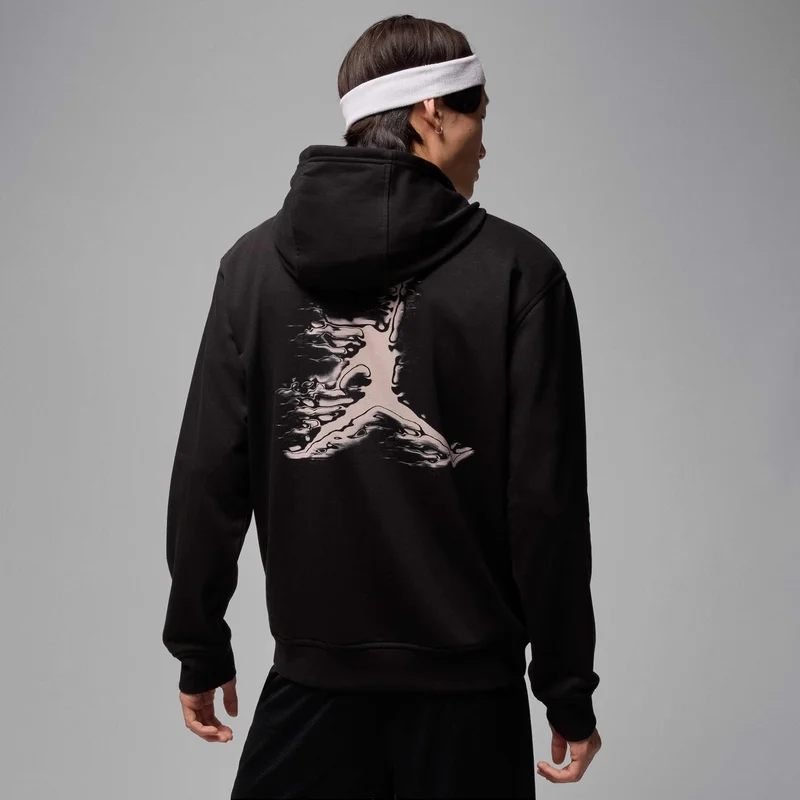 Jordan Black Men's Sport Crossover Dri-FIT Graphic Hoodie for Men | Best Price UAE