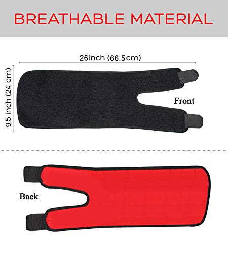 Stone and Clark Adjustable Thigh Brace Support, Quadriceps Support and Thigh Wraps for Men and Women. Unisex Breathable Neoprene Non-Slip Hamstring Compression Sleeve - Image 4