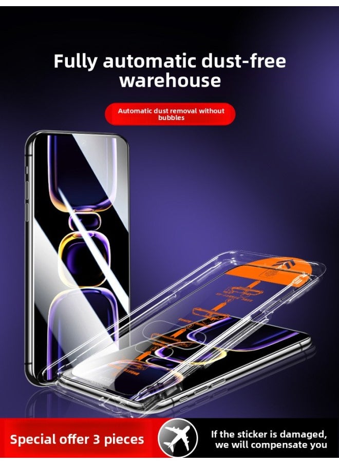 Generic - Red Rice K60 Tempered Film Millet 14/13 Mobile Phone Film 12 Turbo3/11t/k40pr-Colour:Explosion-proof Tempered Film [blu-ray 3 Pieces★Dragon Crystal Explosion-proof Glass★Fingerprint Unlocks In Seconds] Free Artifact-Size:Redmi K20 Pro - Image 1