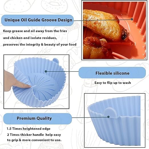 CARTIFY 210ml FoodGrade Oil Sprayer Bottle 2pcs Air Fryer Liner Baking Tray with 6 Silicone Spatulas Ultimate Cooking Kit for Healthy Frying Baking and Grilling - Image 3