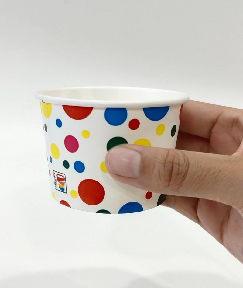PARICOTT 100ml – 100 Cups | Printed Dessert/Ice Cream Cups | Colorful Ice Cream Bowls & Paper Containers for Sweets, Snacks, Pudding & Candy | Ideal for Birthdays, Cafes, Wedding, Events - Image 3