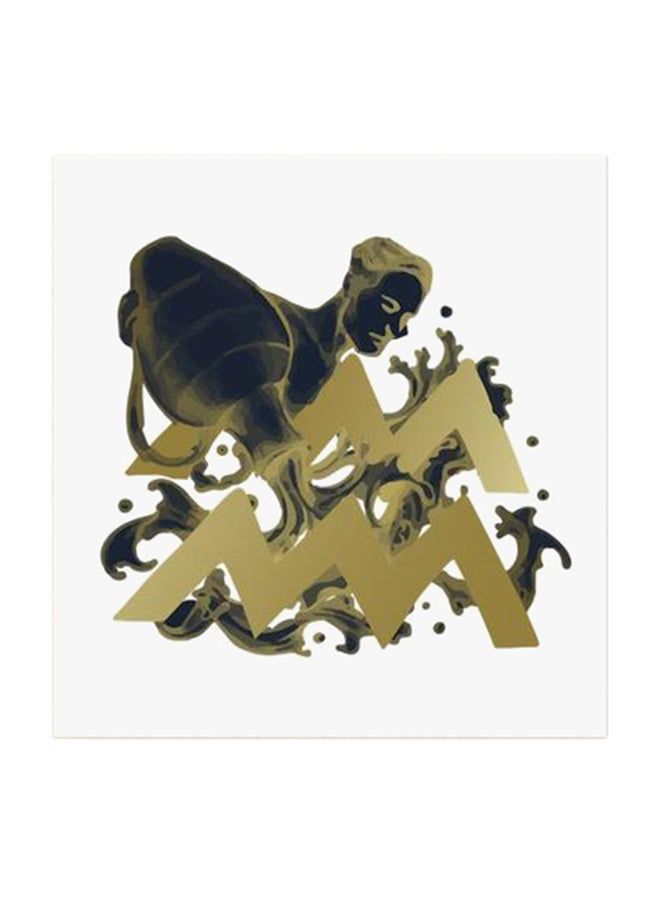 RYN Aquarius Sign MDF Wall Art Multicolour 30x30centimeter - Image 2