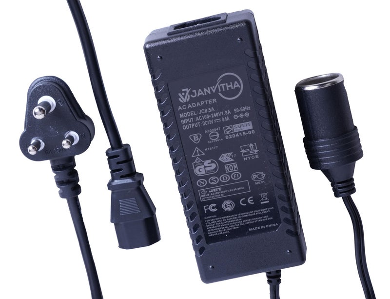 Janvitha 12V AC to DC Converter 100-240V Tire Inflator, Car Air Purifier, and Other Car Devices, 60W Power Supply Adapter (5A) - Image 2