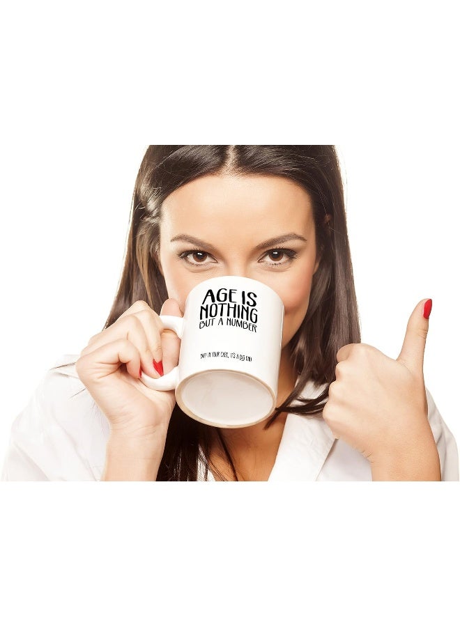 Spoil Your Wall دلل نفسك بأكواب الحائط، كوب عيد ميلاد سعيد للرجال والنساء - أفكار هدايا عيد ميلاد مضحكة للأم والأب وزميل العمل والعمة والعم - هدايا عيد ميلاد الأربعين والخمسين والستين والسبعين والثمانين والتسعين للزوج والزوجة، كوب قهوة مضحك جديد - Image 3