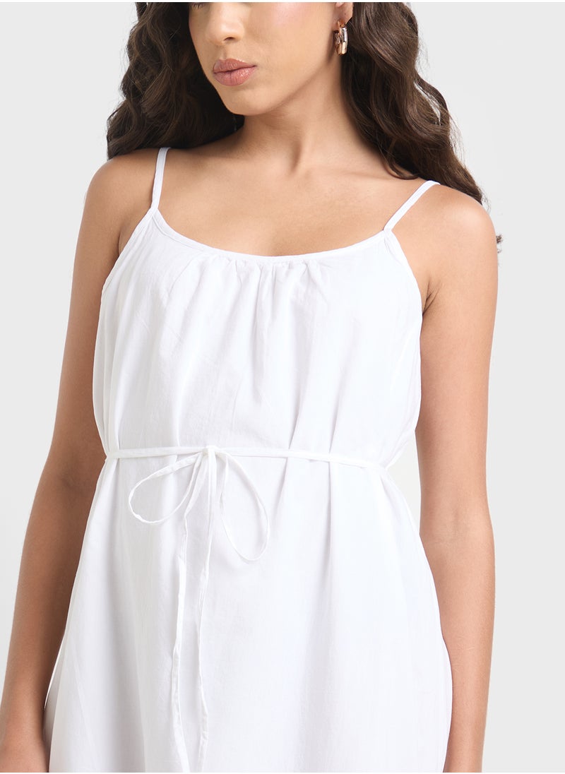 ONLY - Strappy Drawstring Detailed Dress - Image 1