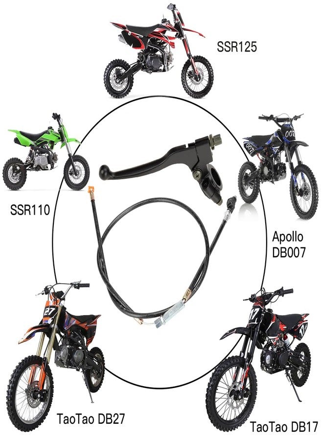 YOXUFA 7/8 Handlebar Left Clutch Lever and Cable for 50cc 70cc 90cc 110cc 125cc 250cc SSR RFZ SDG DB17 DB27 DB007 Tao Tao Coolster Baja Apollo Lifan Xpro Thumpstar Kayo Xmotos Loncin Pit Dirt Bikes - Image 2