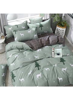 Sharpdo Sharpdo 4-Pieces Bed Sheet Set Polyester Soft Quilt Cover With 1Quilt Cover 200*230cm 1 Flat Sheet and 2 Pillowcases  - Image 3