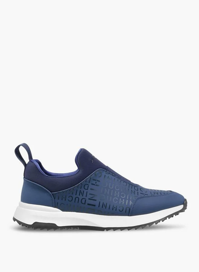 Duchini BLUE Men Monogram Print Slip-On Sneakers for Men | Best Price UAE