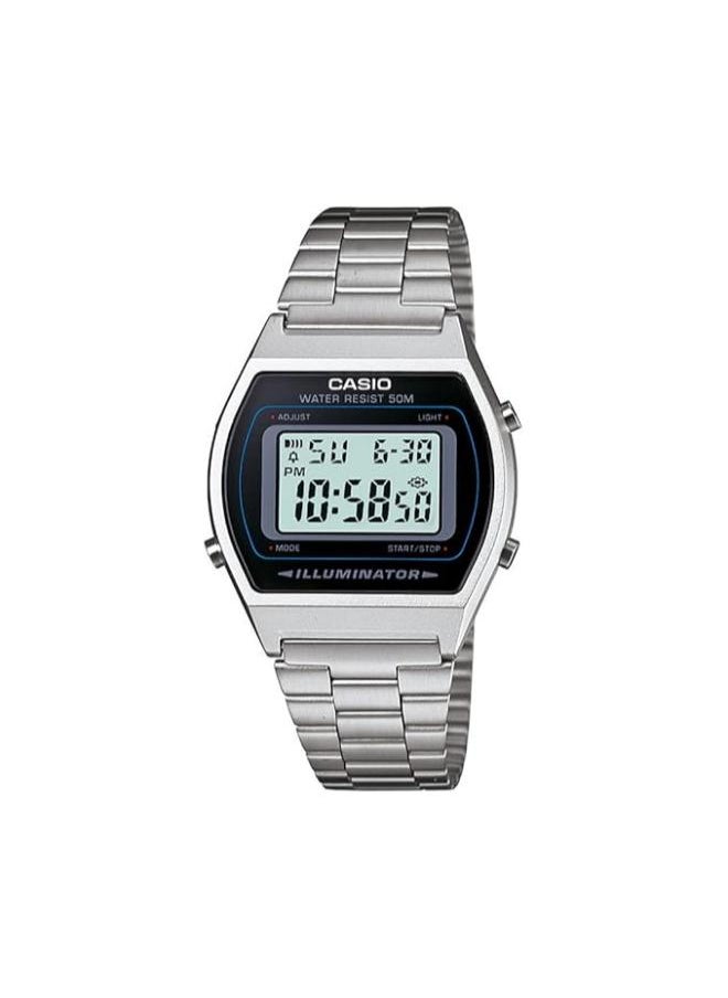 CASIO Unisex Digital Display Watch With Silver Stainless Steel Strap - B640WD-1A  - Image 2