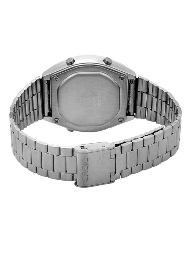 CASIO Unisex Digital Display Watch With Silver Stainless Steel Strap - B640WD-1A  - Image 4