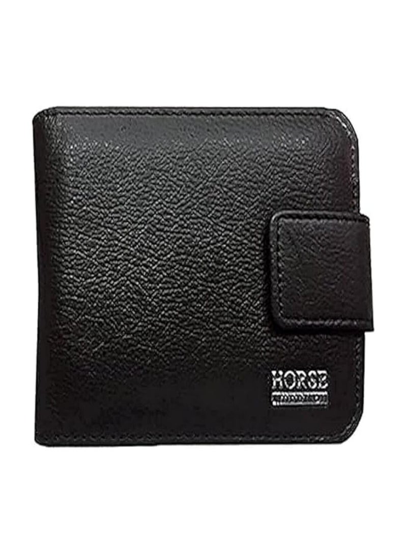 إيمبريل هورس محفظة Imperial Horse رجالية كلاسيكية من الجلد الفاخر - تصميم ثنائي الطي بجيوب متعددة وقفل أمان - Image 1