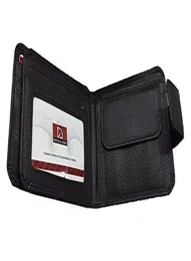 إيمبريل هورس محفظة Imperial Horse رجالية كلاسيكية من الجلد الفاخر - تصميم ثنائي الطي بجيوب متعددة وقفل أمان - Image 2