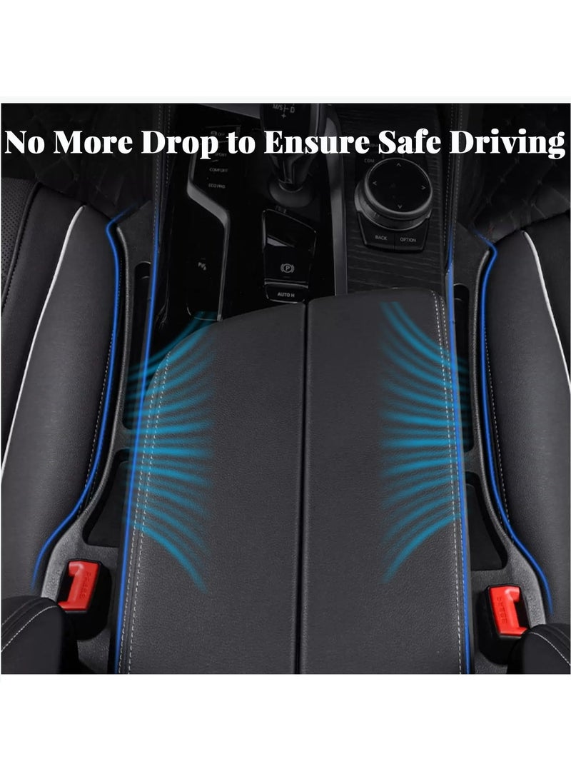 CMGTYYD 2PCS Car Seat Gap Filler Organizer, Multifunctional Seat Side Gap Filler for Phones, Keys, Wallets, Car Gap Filler Universal Fits Car SUV RV Truck (Black) - Image 3