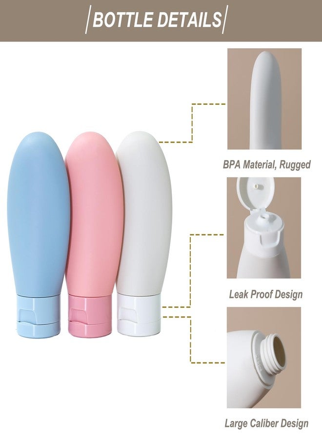 CteaTs Travel Bottles for Toiletries, 2oz Travel Size Containers, TSA Approved, BPA Free Leak Proof Refillable Mini Travel Size Bottles for Shampoo Conditioner Lotion - Image 3