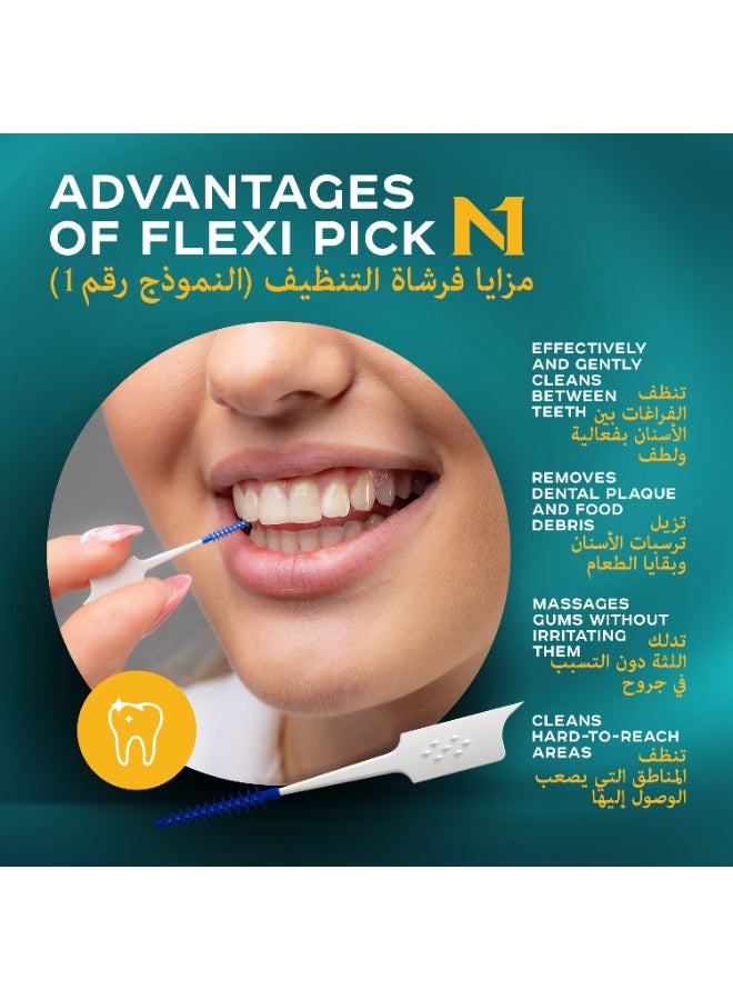 N1 Interdental Flexi Picks with Case, Soft Silicone Picks for Braces, Plaque and Food Removal, 40 PCS, 0.9 mm - Image 5