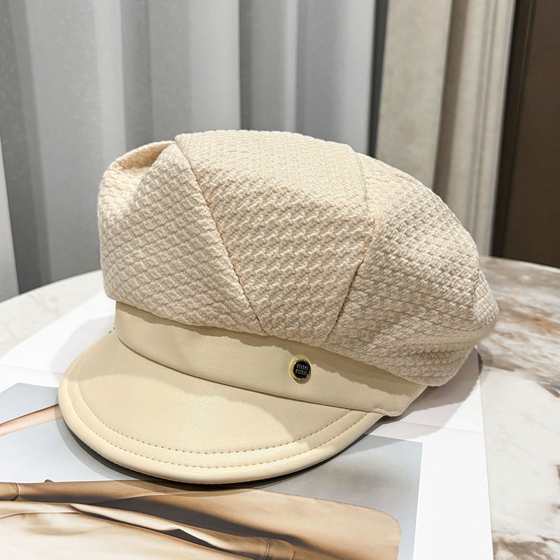 Winter Baseball Cap Unisex Lamb  Letter Casual Warm Plush Hat - Image 1