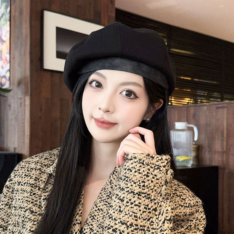 Winter Baseball Cap Unisex Lamb  Letter Casual Warm Plush Hat - Image 4