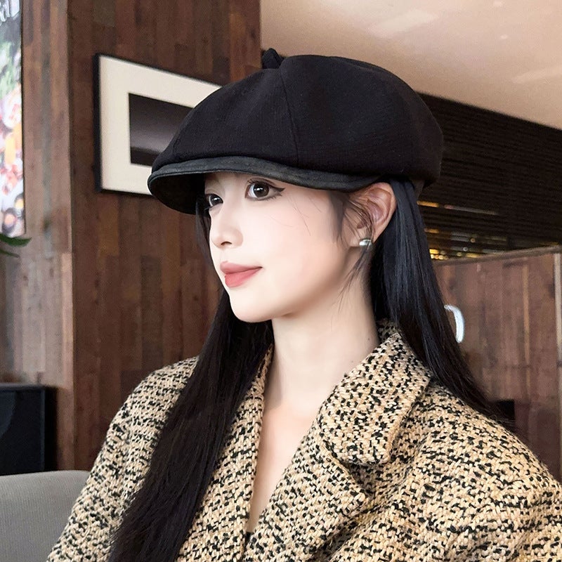 Winter Baseball Cap Unisex Lamb  Letter Casual Warm Plush Hat - Image 3