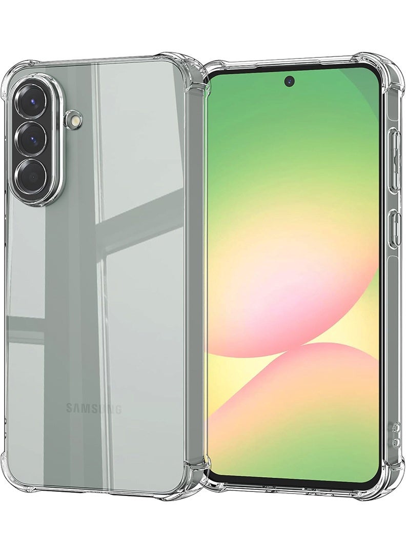 رفع القضية جراب شفاف لهاتف Samsung Galaxy A56 2025، غطاء هاتف محمول من مادة TPU ممتص للصدمات بزوايا معززة، جراب واقٍ ناعم ومرن وشفاف للغاية - Image 1